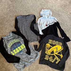 4 youth medium long sleeve tops